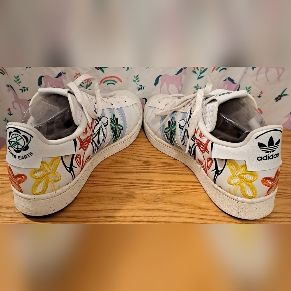 EUC Adidas Superstar Sean Wotherspoon SuperEarth Casual Athletic Sneaker SZ 9.5 - Picture 4 of 13
